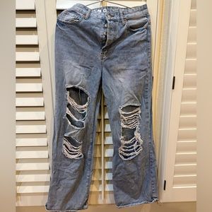 2/$25 High waisted Ripped Blue Jeans